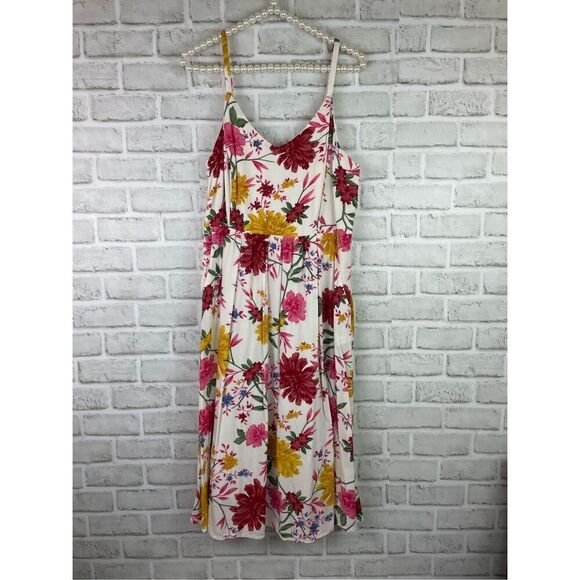 Old Navy Cami Floral Fit and Flare Midi Sundress Size Large Petite - Picture 8 of 8